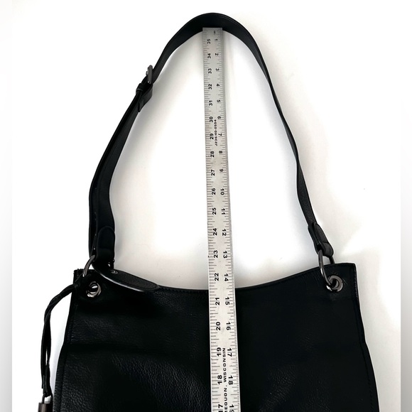 Rachel Roy Black Pebbled Leather Crossbody Shoulder Messenger Bag Hobo Purse - Picture 14 of 14